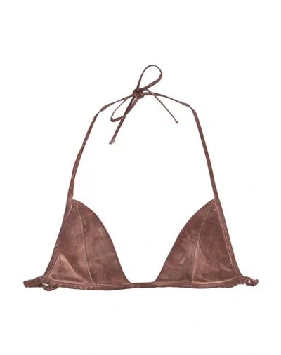 Rick Owens Drkshdw Drkshdw By Rick Owens Woman Top Brown Size Xs Cotton, Polyester, Elastane