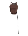 Rick Owens Drkshdw Drkshdw By Rick Owens Woman Top Chocolate Brown Size M Cotton