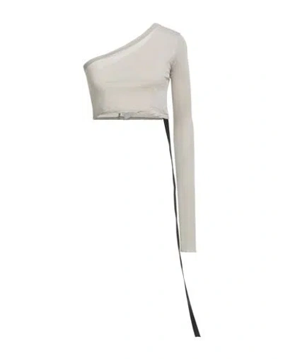 Rick Owens Drkshdw Drkshdw By Rick Owens Woman Top Grey Size S Cotton In White