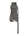 Rick Owens Drkshdw Drkshdw By Rick Owens Woman Top Lead Size M Cotton, Polyester, Rubber In Grey
