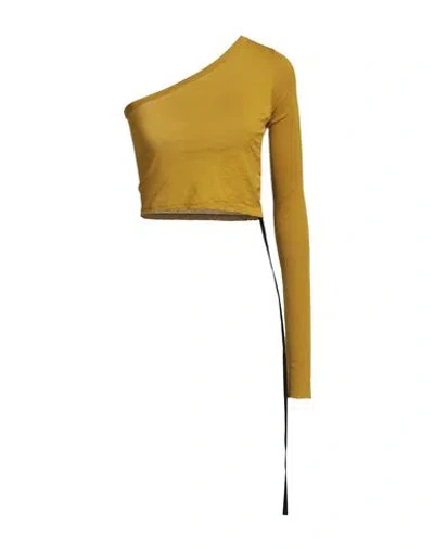 Rick Owens Drkshdw Drkshdw By Rick Owens Woman Top Mustard Size M Cotton In Yellow