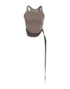 Rick Owens Drkshdw Drkshdw By Rick Owens Woman Top Taupe Size S Cotton In Gray