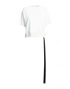Rick Owens Drkshdw Drkshdw By Rick Owens Woman Top White Size L Cotton, Polyurethane, Elastane In White