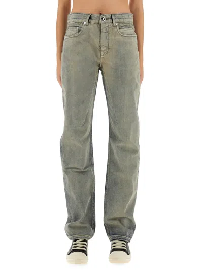Rick Owens Drkshdw Drkshdw Concordians Fog Cut Denim Pants In Red
