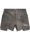 Rick Owens Drkshdw Belt-loop Shorts In Grey