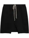 Rick Owens Drkshdw Trucker Drop-crotch Track Shorts In Black