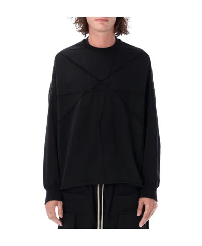Rick Owens Drkshdw Drkshdw Stitch-detail Sweatshirt In Black