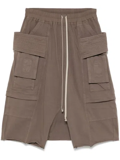 Rick Owens Drkshdw Shorts Mit Tiefem Schritt In Braun