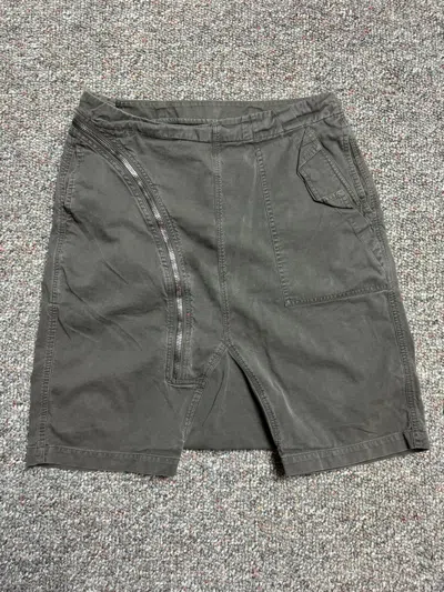 Pre-owned Rick Owens Drkshdw Drop Crotch Shorts In Green
