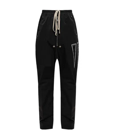 Rick Owens Drkshdw Drop-crotch Trousers In Black