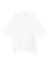 Rick Owens Drkshdw Dropped-hem T-shirt In White