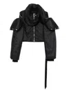 Rick Owens Drkshdw Versatile Cropped Nylon Jacket Collar In Black