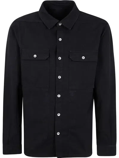 RICK OWENS DRKSHDW OUTERSHIRT JACKET,DU01E3755.CVS 09 BLACK
