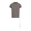 Rick Owens Drkshdw Drkshdw By Rick Owens Elongated Hem Grey Cotton T-shirt With Avant-garde Detail In Grey