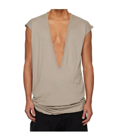 RICK OWENS DRKSHDW DYLAN PLUNGE-NECK SLEEVELESS T-SHIRT