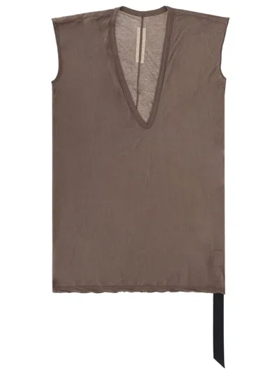Rick Owens Drkshdw Dylan T Cotton Loose Boxy Tank Top In Animal Print