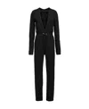 Rick Owens Drkshdw V-neck Buttoned Jumpsuit Pockets Detail In Black