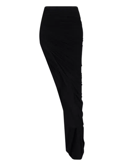RICK OWENS DRKSHDW EDFU" ASYMMETRICAL MINI SKIRT - BLACK