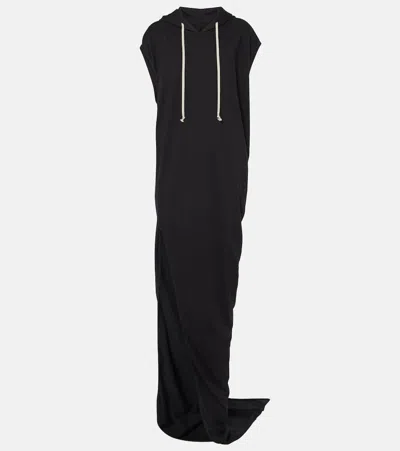 Rick Owens Drkshdw Edfu Cotton Maxi Dress In Black