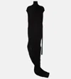 Rick Owens Drkshdw Edfu Cotton Maxi Dress In Black
