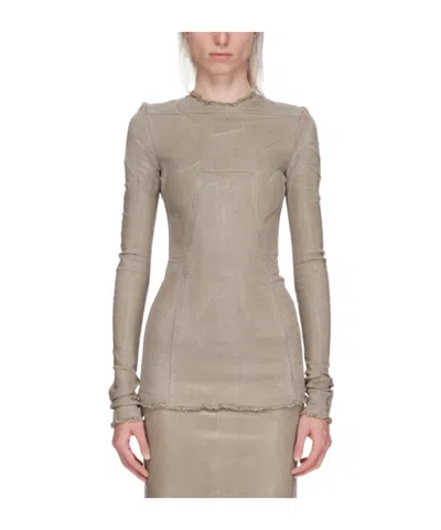 Rick Owens Drkshdw Edfu Denim Top In Gray