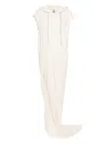 Rick Owens Drkshdw Long Dress Hood Cap Sleeves Floor-length