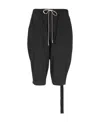 Rick Owens Drkshdw Elastic Shorts In Black