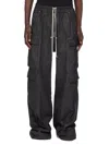 Rick Owens Drkshdw Drawstring Elastic Waist Casual Pants In Black