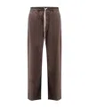 Rick Owens Drkshdw Elastic Waist Casual Pants In Brown