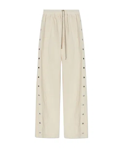 Rick Owens Drkshdw Elastic Waist Casual Pants In Natural