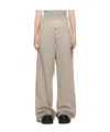 Rick Owens Drkshdw Elastic Waist Casual Pants In Nude