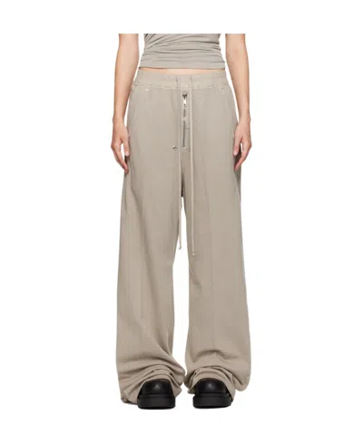 Rick Owens Drkshdw Elastic Waist Casual Pants In Nude