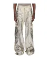 Rick Owens Drkshdw Elastic Waist Casual Pants In Silver