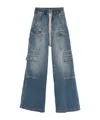 Rick Owens Drkshdw Jumbo Belas Cargo Jeans In Blue