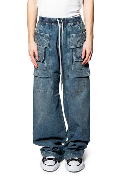 Rick Owens Drkshdw Elastic Waist Jeans In Blue