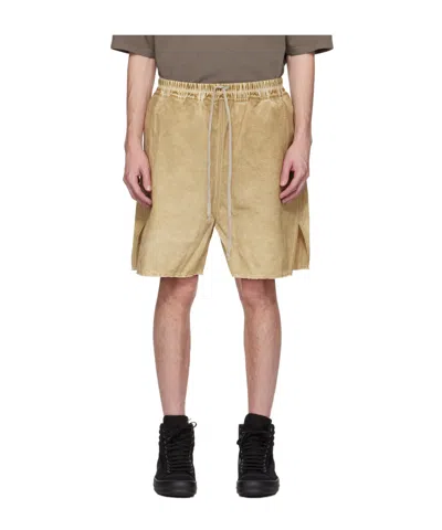 Rick Owens Drkshdw Elastic Waist Shorts In Brown