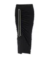 Rick Owens Drkshdw Skirt Drawstring Detail Gathered Waistband In Black