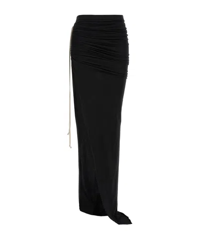 Rick Owens Drkshdw Elastic Waist Skirt In Black