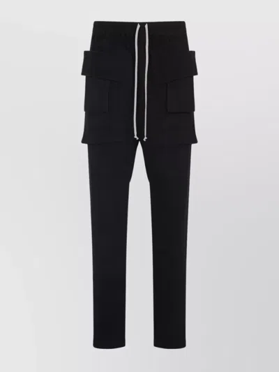 RICK OWENS DRKSHDW ELASTIC WAISTBAND PANTS SIDE POCKETS