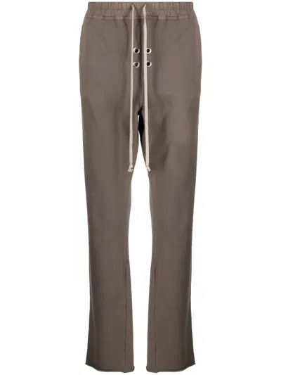 Rick Owens Drkshdw Elasticated-waist Cotton Trousers In Braun