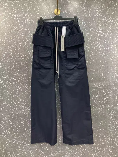 Rick Owens Drkshdw Elasticated-waistband Straight-leg Trousers In Black