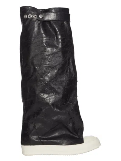 Rick Owens Drkshdw Elephant Gaiter-overlay Boots In Multi