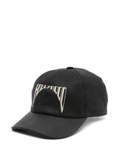 Rick Owens Drkshdw Embroidered Baseball Cap In Black