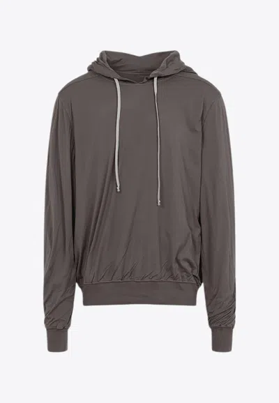 Rick Owens Drkshdw Essential Drawstring Hoodie In Dust