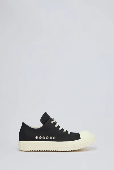 Rick Owens Drkshdw Denim Shoes Extreme Low Sneaks In Black