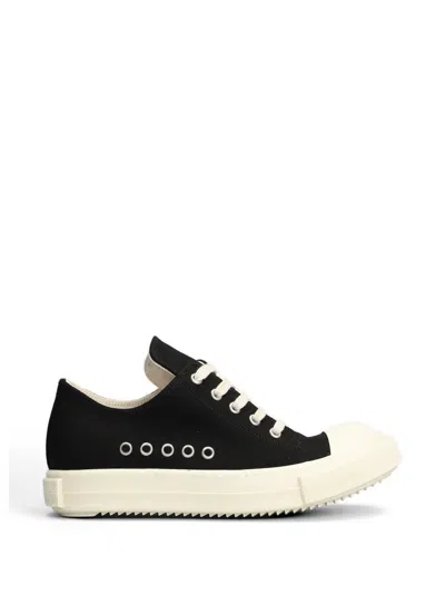 Rick Owens Drkshdw Overdized High-top Sneakers With Shark-tooth Toe Caps In Black