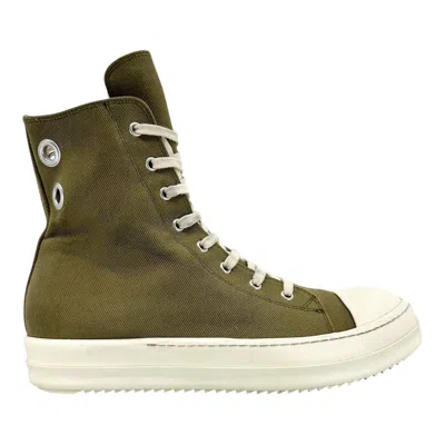 Pre-owned Rick Owens Drkshdw Eyelet Sneaker High Olive Green Milk
