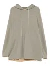 Rick Owens Drkshdw Peter Hoodie With Drawstring And Kangaroo Pocket In Gray