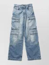 Rick Owens Drkshdw Faded Wash Cargo Double Jeans