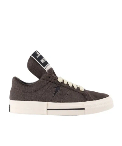Rick Owens Drkshdw Faux Fur Trainers In Gray